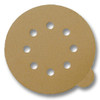5" Abrasive Disc 180 Grit Gold PSA Disc w/Tab 8-Hole
