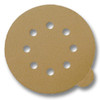 5" Abrasive Disc 180 Grit Gold PSA Disc w/Tab 8-Hole