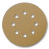 6" Abrasive Disc 100 Grit Gold Velcro 6-Hole