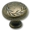 Knob Inspirations Leaf 1-1/4"dia. Weathered Brass