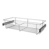 Pull-Out Closet Baskets, 30W x 14D x 7H, Chrome Wire