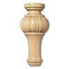 8 in. Tall Fluted Split Foot 1ea Cherry