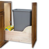 Single 35 Qt Soft Close Waste Container