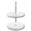 Full Round, Polymer, 2 Shelf Susan, 18", White