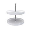 Full Round, Polymer, 2 Shelf Susan, 24", White