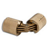 Barrel Hinge 24mm dia x 25mm deep 1-1/4" Minimum Door Thickness Solid Brass
