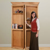 InvisiDoor, 48\" Bifold Bookcase, Assembled, Unfinished, Cherry
