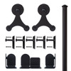 QG Rolling Door Tri-Star Hardware Short Bracket Kit Black