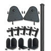 Quiet Glide Rolling Door Triangle Hardware Short Bracket Kit Black