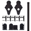 QG Rolling Door Ice Cream Cone Hardware Short Bracket Kit Black