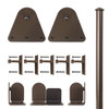 QG Rolling Door Triangle Hardware Long Bracket Kit Oil Rubbed Bronze