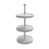 20\" Value Line Lazy Susan 3-Shelf Set 38-46 \" Tall White Polymer