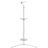 28" Pie Cut Lazy Susan, 2 Shelf Set, White Polymer