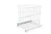 18" White Wire Bottom Mount Hamper Pullout