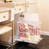 18" White Wire Bottom Mount Hamper Pullout