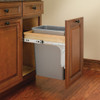 Single 35 Qt. Top Mount Wood Pull Out Container 1.5" Face Frame
