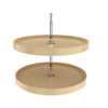 28" Lazy Susan 2-Shelf Set Almond Polymer
