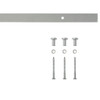 Flat Rail 48" and 3 Mounting Spacers w/Lag Screws and Washers, Satin Nickel