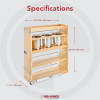 7" Bottom/Side Mount, Soft-Close, Frameless Base Cabinet Utensil Organizer