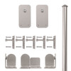 QG Rolling Door Basic Rectangle Hardware Long Bracket Kit Satin Nickel