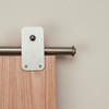 Basic Rectangle 8-Ft. Rolling Door Hardware Long Bracket Kit, Satin Nickel