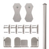 QG Rolling Door Castle 2 Hardware Long Bracket Kit Satin Nickel