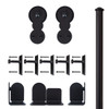 QG Rolling Door Circles Hardware Long Bracket Kit Black