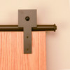 Cube Stick 8-Ft. Rolling Door Hardware Long Bracket Kit, Oil Rubbed Bronze