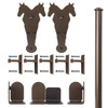 QG Rolling Door Double Horse Hardware Long Bracket Kit Oil Rubbed Bronze