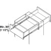 22 In. Two-Way Travel 3/4-Extension Slide, 50 Lb. Load Capacity