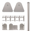QG Rolling Door Triangle Hardware Long Bracket Kit Satin Nickel