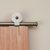 Top Mount 8-Ft. Rolling Door Hardware Long Bracket Kit, Satin Nickel
