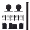 QG Rolling Door Top Mount Hardware Long Bracket Kit Black
