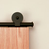 Top Mount 8-Ft. Rolling Door Hardware Long Bracket Kit, Black