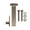 Quiet Glide Ceiling Mount Rolling Door Short Bracket Kit, Satin Nickel