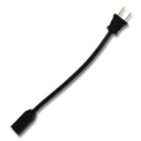 Cord Set 8ft cord T-Blade Female and Male Plug Black