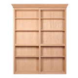 InvisiDoor, 48" Bifold Bookcase, Assembled, Unfinished, Cherry