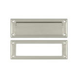 Mail Slot 8 7/8'' with Interior Frame, Satin Nickel