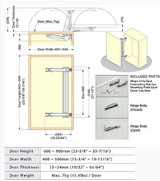 Lateral Opening Door Hinge Set