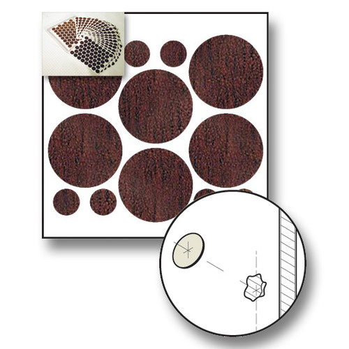 Red Mahogany PVC Screw Caps- 1-5/8