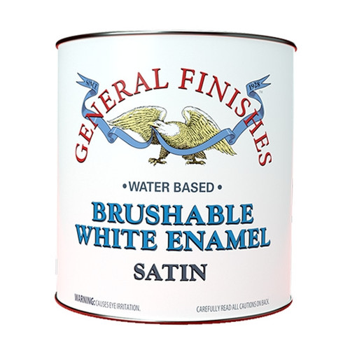 Water-Based Brushable White Enamel, Satin, Quart
