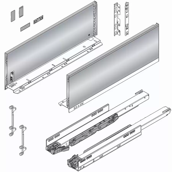 LEGRABOX 770M series (M Height, 90.5mm) - drawer profile, Orion Gray, set