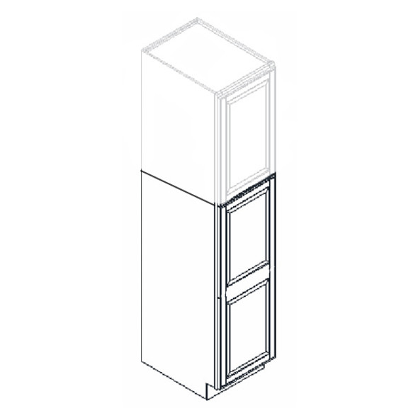 Pantry Bottom 18 W X 54 H X 24 D - Pacific Gray Shaker