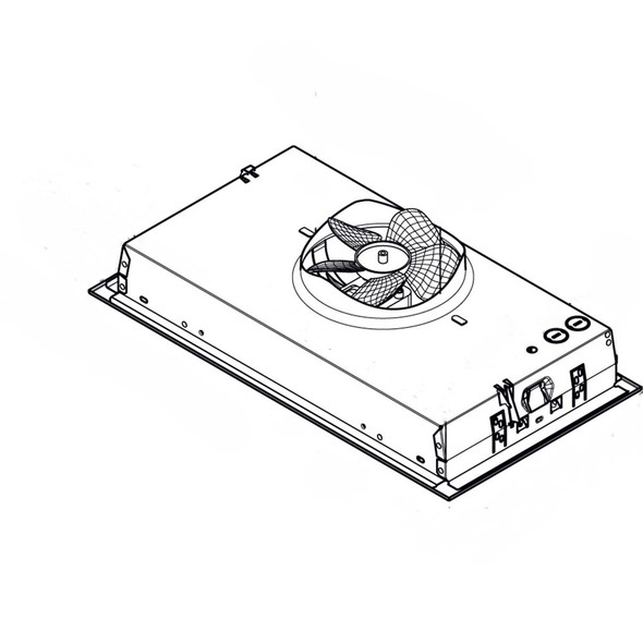 250 CFM Stainless Ventilator 21-3/8 W X 11-7/16 H X 2-13/16 D - Luna Timber by Fabuwood