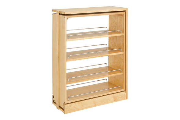 Wood Base Filler Pullout Organizer for New Kitchen Applications by Rev-A-Shelf Wood Base Filler Pullout Organizer for New Kitchen Applications by Rev-A-Shelf