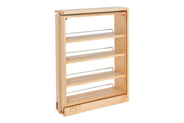 Wood Base Filler Pullout Organizer for New Kitchen Applications w/ BB Soft-Close by Rev-A-Shelf Wood Base Filler Pullout Organizer for New Kitchen Applications w/ BB Soft-Close by Rev-A-Shelf