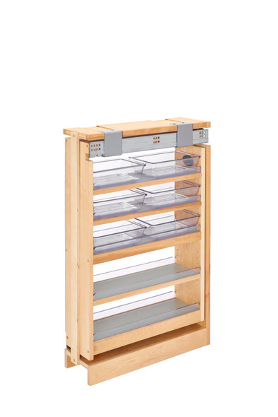 Wood Vanity Base Filler Pull Out Organizer for New Vanity Applications w/Soft Close by Rev-A-Shelf Wood Vanity Base Filler Pull Out Organizer for New Vanity Applications w/Soft Close by Rev-A-Shelf