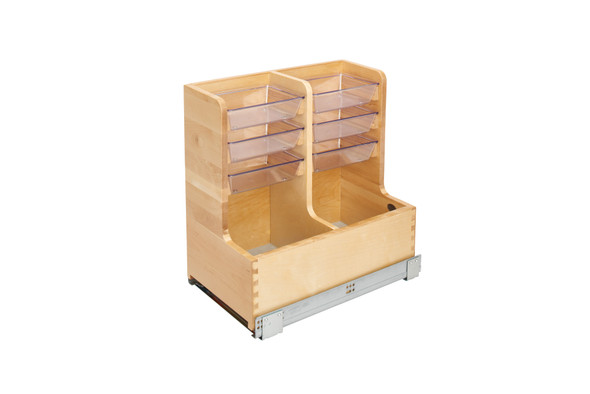 Wood Vanity Sink Pullout Organizer w/ Soft-Close by Rev-A-Shelf Wood Vanity Sink Pullout Organizer w/ Soft-Close by Rev-A-Shelf