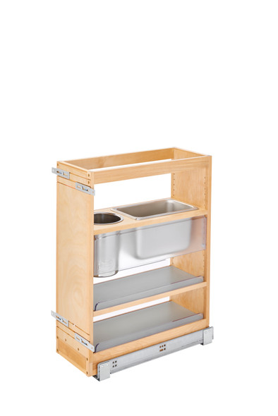 Wood Vanity Cabinet Pullout Grooming Organizer w/ Soft-Close by Rev-A-Shelf Wood Vanity Cabinet Pullout Grooming Organizer w/ Soft-Close by Rev-A-Shelf