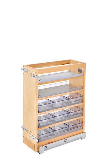 Wood Vanity Pullout Organizer w/ Soft-Close by Rev-A-Shelf Wood Vanity Pullout Organizer w/ Soft-Close by Rev-A-Shelf